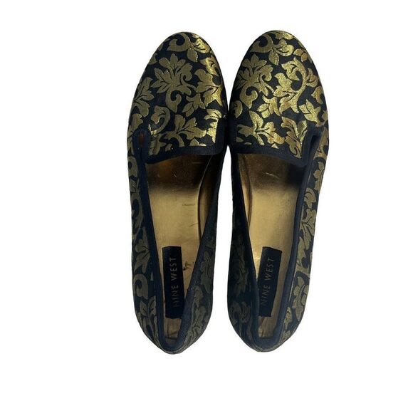 Nine West Lavalu Loafers Damask Print Ballet Flats Size 8.5 - Picture 1 of 8